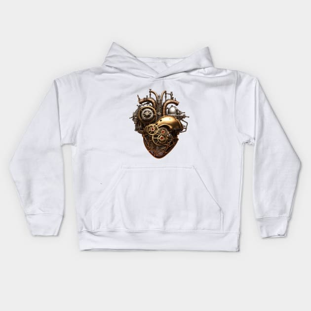 Steampunk Heart Kids Hoodie by NatureMagick